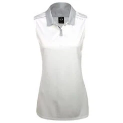 Oakley Balata Heather Womens Sleeveless Golf Polo -Golf Sales Store 10845 100WHITE