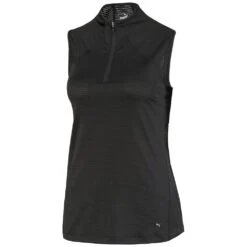 PUMA Golf Puma Daily Mockneck Womens Sleeveless Golf Polo -Golf Sales Store 11533 01BLACKHTHR 9910385f 4fca 4b0d b75c 3df6b6af01e8