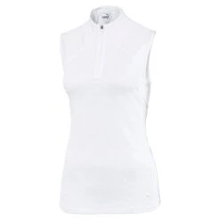 PUMA Golf Puma Daily Mockneck Womens Sleeveless Golf Polo -Golf Sales Store 11533 08WHITE 35a6e070 9652 447b 892f af421e6929a6