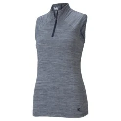 PUMA Golf Puma Daily Mockneck Womens Sleeveless Golf Polo -Golf Sales Store 11533 NAVYBLZRHTHR 8d5b676d 402a 4aaa 87e7 b14b4e72c79e