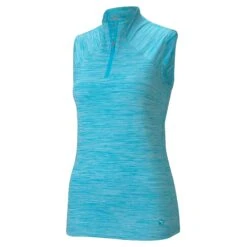 PUMA Golf Puma Daily Mockneck Womens Sleeveless Golf Polo -Golf Sales Store 11533 SCUBABLUEHTHR 34ef97da 420d 4372 8996 0a43edc9e583