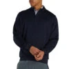 FootJoy Drop Needle Half Zip Navy Mens Golf Pullover 1 FootJoy Drop Needle Half Zip Navy Mens Golf Pullover -Golf Sales Store 11729