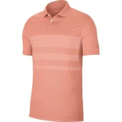 Nike Vapor Stripe Dri Fit Mens Golf Polo -Golf Sales Store 13130 606PINKQUARTZ