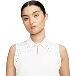 Nike Dri-FIT Ace Womens Sleeveless Golf Polo 7 Nike Dri-FIT Ace Womens Sleeveless Golf Polo -Golf Sales Store 13293 100WHITE 1