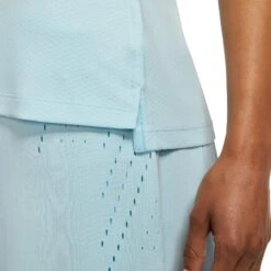 Nike Dri-FIT Zip Womens Sleeveless Golf Polo -Golf Sales Store 13301 449TOPAZMIST 2