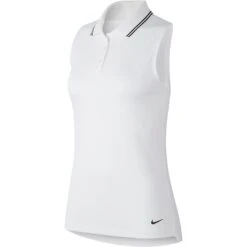 Nike Dri-FIT Victory Solid Womens Sleeveless Golf Polo 19 Nike Dri-FIT Victory Solid Womens Sleeveless Golf Polo -Golf Sales Store 13304 100WHITE