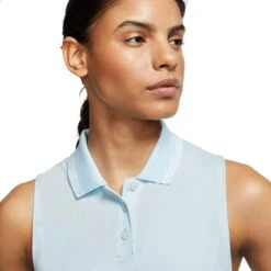 Nike Dri-FIT Victory Solid Womens Sleeveless Golf Polo 21 Nike Dri-FIT Victory Solid Womens Sleeveless Golf Polo -Golf Sales Store 13304 449TOPAZMIST 1