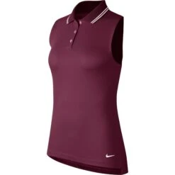 Nike Dri-FIT Victory Solid Womens Sleeveless Golf Polo 28 Nike Dri-FIT Victory Solid Womens Sleeveless Golf Polo -Golf Sales Store 13304 671VILLIANRED