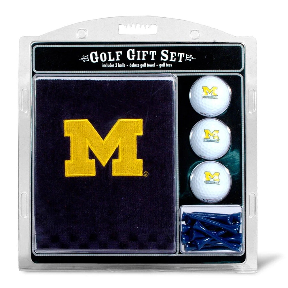 Team Golf Michigan Wolverines Embroidered Towel Gift Set 3 Team Golf Michigan Wolverines Embroidered Towel Gift Set