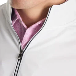FootJoy Half Zip White Mens Golf Pullover -Golf Sales Store 13480 2