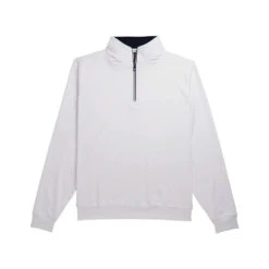 FootJoy Half Zip White Mens Golf Pullover -Golf Sales Store 13480 3