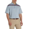 FootJoy Lisle Chest Blue Strip Self Collar Mens Golf Polo -Golf Sales Store 13485 fda48c72 b339 42c0 958e 24cbed2e4c60