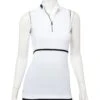 EP NY Work It Silver Ring Trim Womens Sleeveless Golf Polo -Golf Sales Store 13917 113WHITEMULTI 060ea88c b1ed 45c8 b2ea 7e154c670045