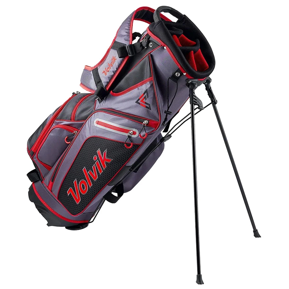 Volvik 6-Way Red Golf Stand Bag 3 Volvik 6-Way Red Golf Stand Bag