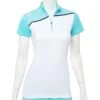 EP NY Bora Bora Cap Mesh Overlay Womens Golf Polo -Golf Sales Store 16178 WHITEMULTI113