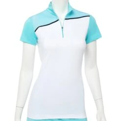 EP NY Bora Bora Cap Mesh Overlay Womens Golf Polo