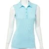 EP NY Geometric Jacquard Womens Sleeveless Golf Polo -Golf Sales Store 16180 FIJIBLUE4095