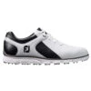 FootJoy Pro Spikeless White-Black Mens Golf Shoes - Cosmetic Blem -Golf Sales Store 16421