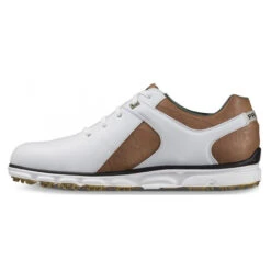 FootJoy Pro Spikeless White-Taupe Mens Golf Shoes - Cosmetic Blem -Golf Sales Store 16422 2