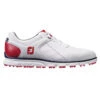 FootJoy Pro Spikeless White-Red Mens Golf Shoes - Cosmetic Blem -Golf Sales Store 16431 68924cd7 5bfd 4ff3 8e5a 7031840295c7