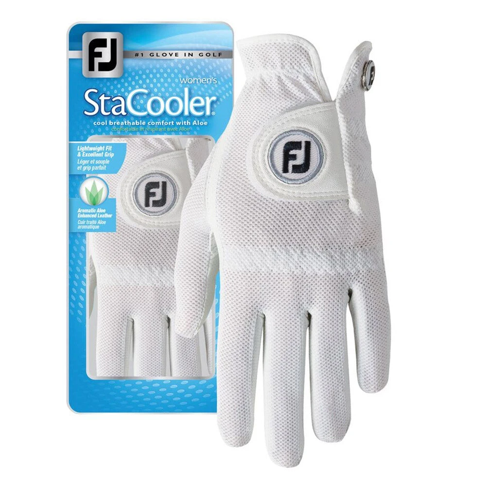 FootJoy StaCooler White Womens Golf Glove 4 FootJoy StaCooler White Womens Golf Glove - Image 2