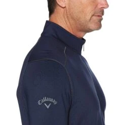 Callaway Swing Tech Outlast Mens Golf 1/4 Zip -Golf Sales Store 17878 PEACOAT 1
