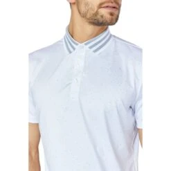 Redvanly Galaxy White Mens Golf Polo