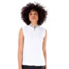 NVO Dessa Mock White Womens Sleeveless Golf Polo -Golf Sales Store 18456 WHITE100