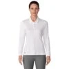 Adidas Golf Adidas Performance White Womens Long Sleeve Golf Polo -Golf Sales Store 18729 WHITE