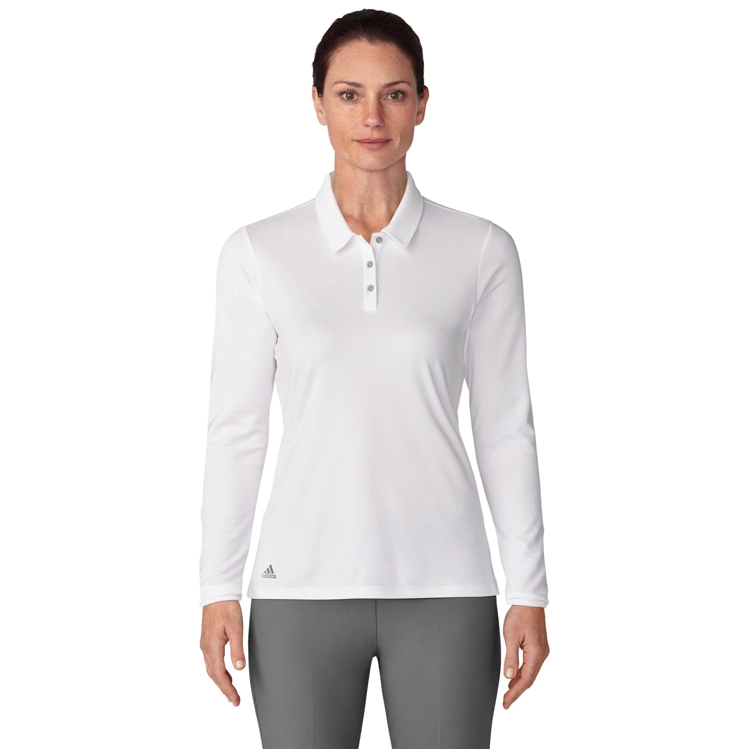 Adidas Golf Adidas Performance White Womens Long Sleeve Golf Polo 3 Adidas Golf Adidas Performance White Womens Long Sleeve Golf Polo