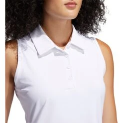 Adidas Golf Adidas Ultimate365 White Womens Golf Polo -Golf Sales Store 18733 WHITE 2