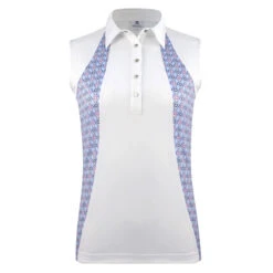 Daily Sports Sue White Womens Sleeveless Golf Polo