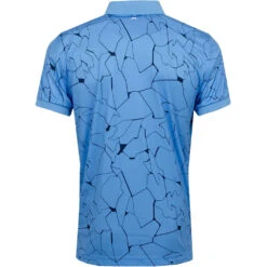 J.Lindeberg J. Lindeberg Tour Tech AF Print Mens Golf Polo -Golf Sales Store 19476 SLITOCEANBLUE 1