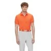 J.Lindeberg J. Lindeberg Tour Tech Amer Fit Lava Orange Mens Golf Polo -Golf Sales Store 19477 LAVAORANGE