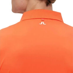 J.Lindeberg J. Lindeberg Tour Tech Amer Fit Lava Orange Mens Golf Polo -Golf Sales Store 19477 LAVAORANGE 2