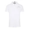 J.Lindeberg J. Lindeberg Bridge Amer Fit White Mens Golf Polo