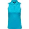 J.Lindeberg J. Lindeberg Lucie Beach Blue Womens Sleeveless Golf Polo -Golf Sales Store 19683 BEACHBLUE