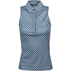 J.Lindeberg J. Lindeberg Dena Printed Womens Sleeveless Golf Polo 2021 -Golf Sales Store 19689 GINGHAMNVYWHT d08c8fab d40e 43c9 92a9 3fa61e74c1c3