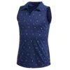 Adidas Golf Adidas Dot Print Girls Sleeveless Golf Polo -Golf Sales Store 19996 DARKBLUE 57514654 95be 4cb6 ac91 11b69a57dc17