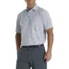 FootJoy Lisle Open Weave Print Self Collar White Mens Golf Polo -Golf Sales Store 20226 WHTNVYLAGOON 0e757106 9a35 476b 9d66 9d2c223d897d