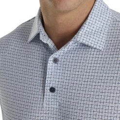 FootJoy Lisle Open Weave Print Self Collar White Mens Golf Polo -Golf Sales Store 20226 WHTNVYLAGOON 2 5a4cfbe7 b66a 45c6 8653 5eec03acfbef