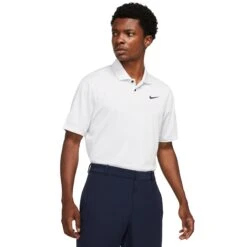 Nike Dri-FIT Vapor Texture Mens Golf Polo -Golf Sales Store 20440 WHITE100