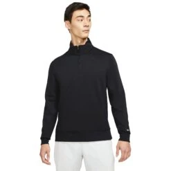 Nike Dri-FIT Player Mens Golf 1/2 Zip -Golf Sales Store 20446 BLACK010