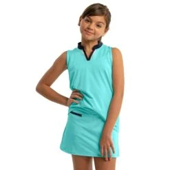 Lucky In Love Birdie Girls Sleeveless Golf Polo -Golf Sales Store 20455 OPAL470