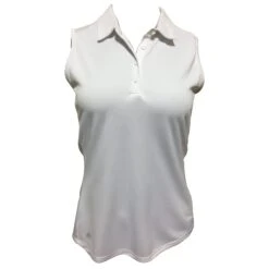Adidas Golf Adidas Advantage White Womens Sleeveless Golf Polo