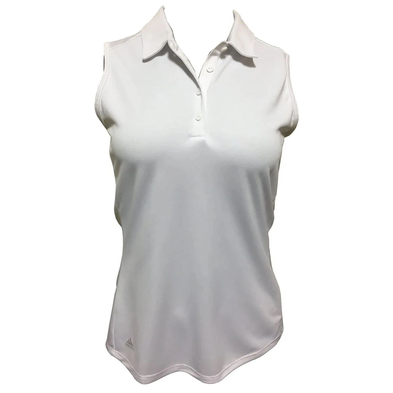 Adidas Golf Adidas Advantage White Womens Sleeveless Golf Polo 3 Adidas Golf Adidas Advantage White Womens Sleeveless Golf Polo