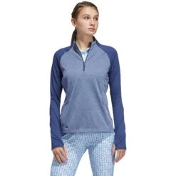 Adidas Golf Adidas Heather Layer Womens Golf 1/4 Zip