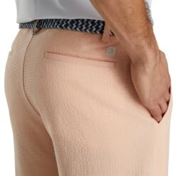 FootJoy Southern Living Performance Seersucker Peach Mens Golf Shorts 7 FootJoy Southern Living Performance Seersucker Peach Mens Golf Shorts -Golf Sales Store 20988 PEACH 2