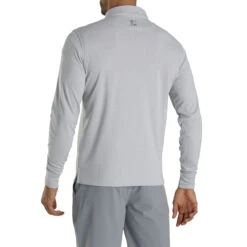FootJoy Houndstooth Jacquard Grey Mens Golf 1/4 Zip Pullover -Golf Sales Store 20999 GREYWHITE 2