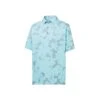 FootJoy Lisle Camo Floral Print Self Collar Ice Blue Mens Golf Polo -Golf Sales Store 21005 ICEBLUE
